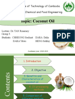 Coconut Oil Extraction and Characteristics