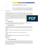 Plan de Gestion de Residuos Solidos y Liquidos PDF