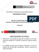 3. Necesidades de agua