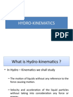 Hydro-Kinematics Motion Rates Discharge Equations Flow Types Stream Function