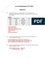Database Fundamental (TIS 1101) Tutorial 5: Student