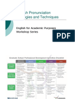 English Pronunciation Strategies and Techniques: English For Academic Purposes Workshop Series