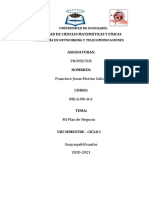 Plan de Trabajo - Proyectos PDF