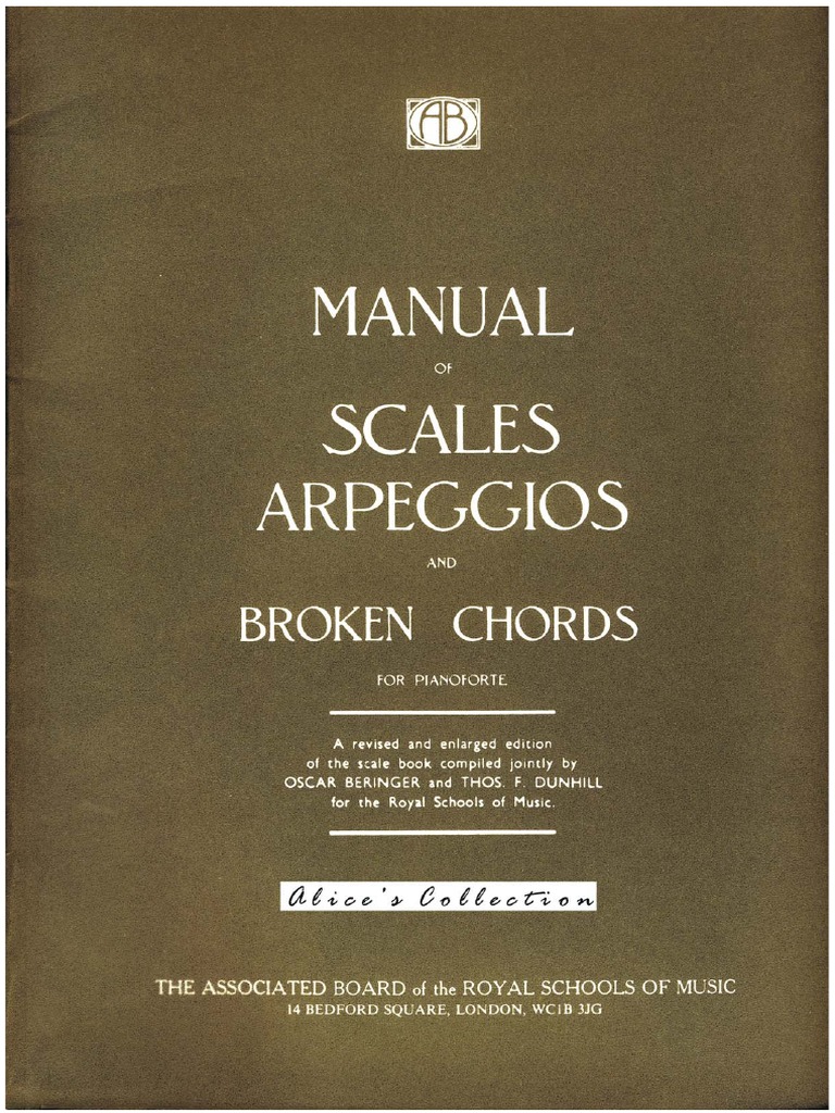 Manual of Scales Arpeggios Broken Chords Piano PDF PDF