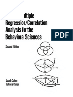 Applied Multiple Regression/Correlation Analysis For The Behavioral Sciences