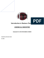 Introduction To Business Finance Chemical Industry: Submitted To: Ma'Am Shakira Fareed