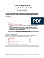 Rendez Mladen Stojkovic Rendez-Vous Decouverte Mladen Stojkovic - Formation Anglais Date 11/03/2020 Anglais