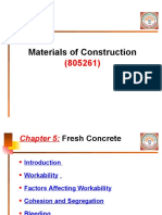 Factors Affecting Fresh Concrete Workability