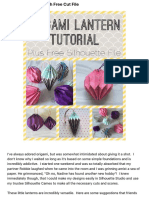 Silhouette UK: Origami Lanterns With Free Cut File