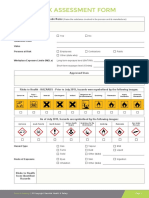 Coshh Risk Assessment Form: Substance / Trade Name