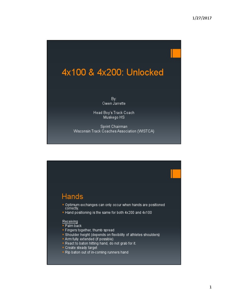 Mastering the Relay Exchange A Track Coach's Guide to Optimizing