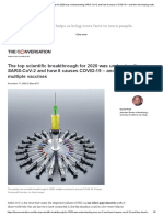 The Top Scientific Breakthrough For 2020 Was Understanding SARS-CoV-2 and How It Causes COVID-19 - and Then Developing Multiple Vaccines