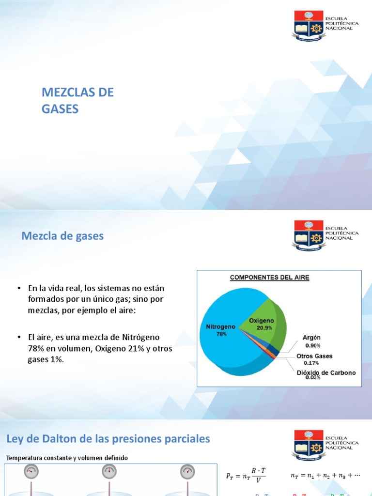 Mezclas de Gases PDF | PDF | Gases | Atmósfera de tierra
