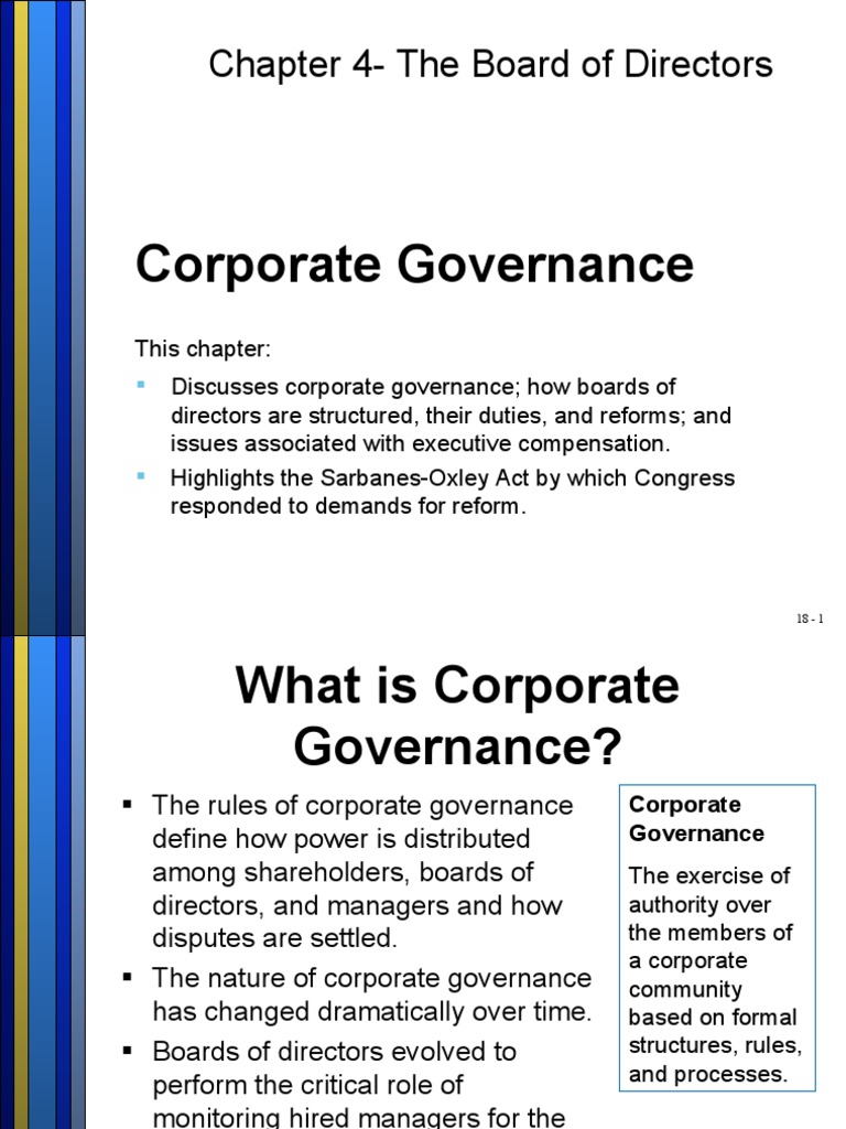 Role of Directors in Corporate Governance | PDF | Executive ...
