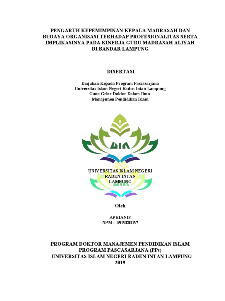 Desrtation Lengkap Pdf