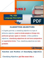 Adjectives 2: TSL 1024 Language Description