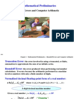 Mathematical Preliminaries - Roundoff Errors and Algorithms