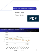 Econ 138: Financial and Behavioral Economics: Midterm 1: Review February 22, 2017