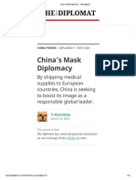 China's Mask Diplomacy - The Diplomat