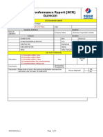 QA&QC DT FRMC 005 Non Conformance Report