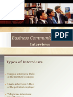 Business Communication: Interviews