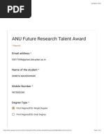 ANU Future Research Talent Award