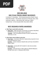 IEEE iNIS-2016 Ieee Tcvlsi Travel Grant Recipients: Paper Name - Width-Dependent Characteristics of Graphene Nanoribbon