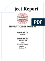 Project Report: Separation of Powers