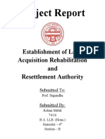 Project Report: Establishment of Land Acquisition Rehabilitation and Resettlement Authority