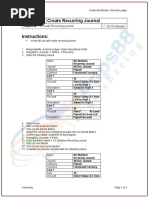 Creating Recurring Journals in Oracle Fusion | PDF