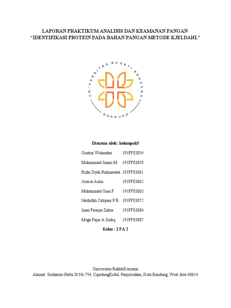 Analisis Protein Kerang Remis KJeldahl | PDF | Sains & Matematika