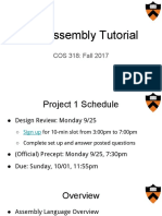 x86 Assembly Tutorial: COS 318: Fall 2017