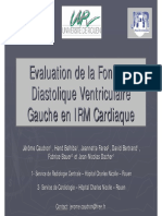 Evaluation de La Fonction Diastolique Ventriculaire Gauche en IRM Cardiaque