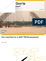 Do's and Don'ts: SAP TM Development