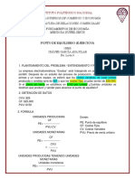 Punto de Equilibrio (Ejercicio)