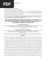 The Effectiveness of Module Digital Youth (Dy) As Youth Empowerment Through Crime Awareness A Case Study of South Malaysia