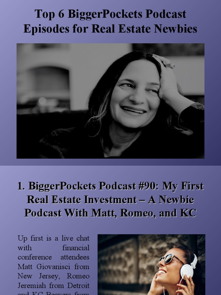 Top 6 BiggerPockets Podcast Episodes For Real Estate Newbies PDF