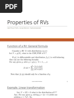 Properties of RVS: Instructor: Shahrokh Farahmand