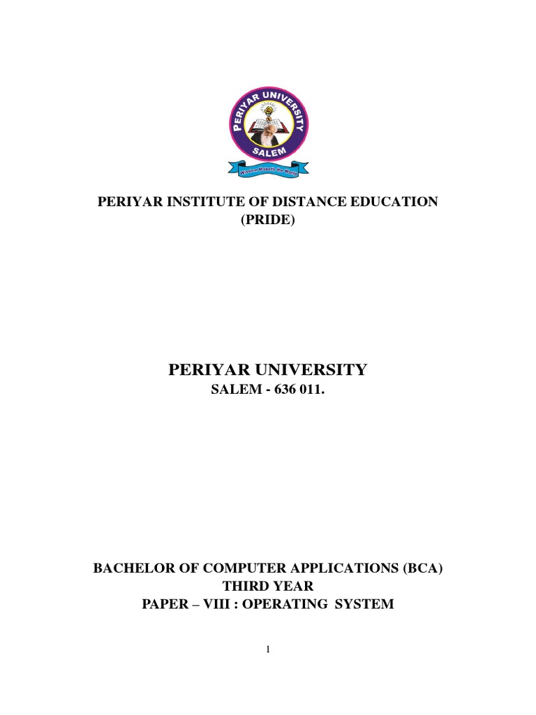 Paper-Viii - Operating System | PDF | Thread (Computing) | Computer Program
