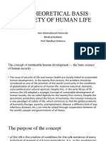 The Theoretical Basis of Safety of Human Life