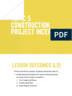 Topic 5 Construction Project Inception