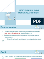 Lingkungan Budaya Dalam Bisnis Internasional