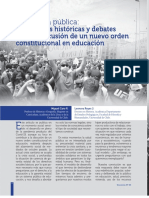Educación pública: trayectorias históricas y debates para una nueva constitución