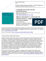 Agency and Power in Intercultural Communication Negotiating English in Translocal Spaces