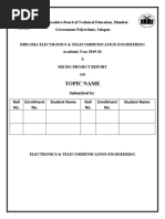 Topic Name: Maharashtra Board of Technical Education, Mumbai. Government Polytechnic, Solapur