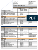 Mechanical Engineering (MENG) : First Year