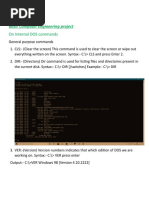 Basic Computer Engineering Project: On Internal DOS Commands