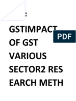 TOF Gstimpact of GST Various Sector2 Res Earch Meth