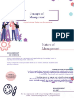 Concepts of Management: Organizational Behaviour Presentation