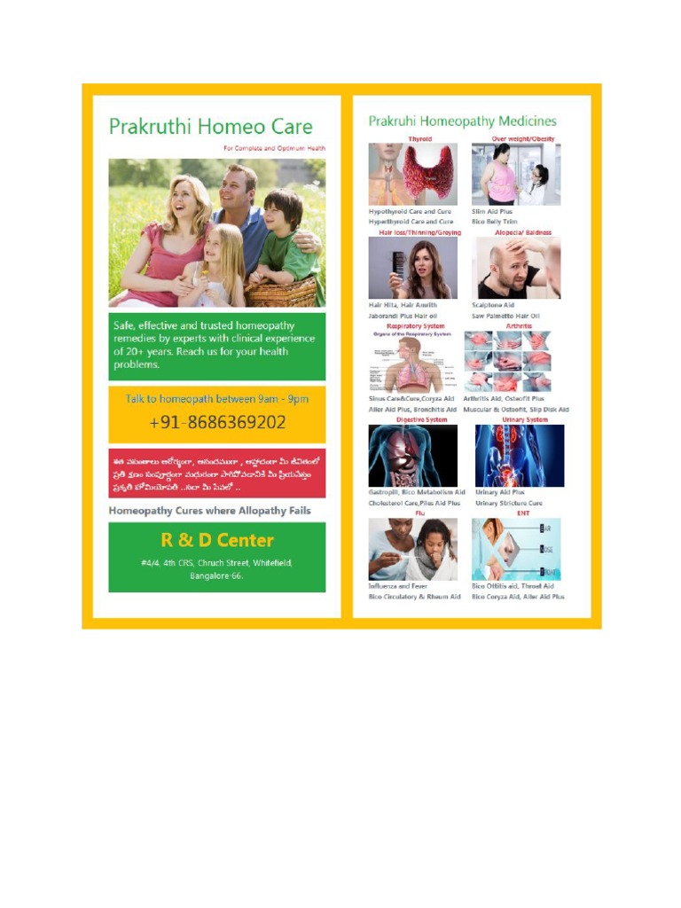 Prakruthi Homeo Care Arthritis Medicines PDF